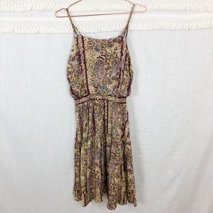 Free People | Boho Floral Braided Strap Dress | XS